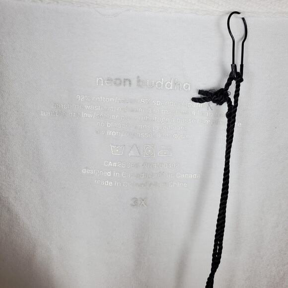 NEW Neon Buddha Entranced Jacket Top Plus Size 3X White 3/4 Sleeve Cotton V-neck - Picture 11 of 14